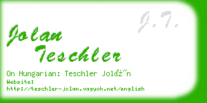 jolan teschler business card